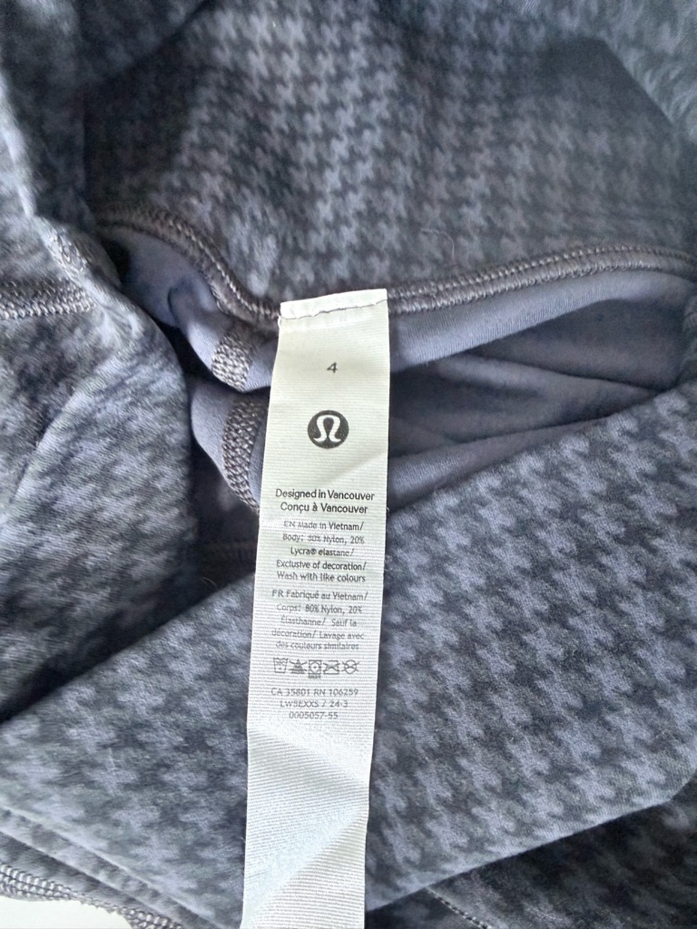 Lululemon Align High-Rise Pant 28", Micro Houndstooth Blue Multi | Size 4 - Picture 8 of 9